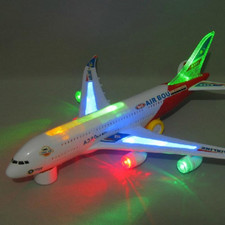 AIRBUS A380 AIRLINES ELECTRIC TOY WITH LIGHTS SOUNDS  AEROPLANE  UK SELLER 