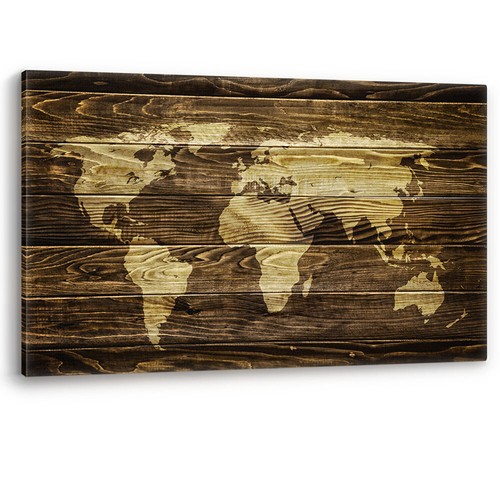 World map wood background - map, on