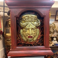 Vintage Artwork 'Madonna' Face Sculpture Tabernacle Frame With Gold Leaf