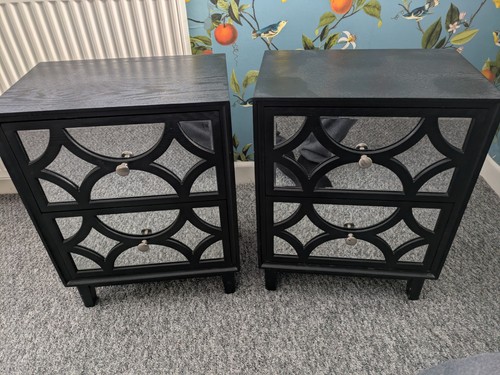 Pair black bed - pair, of