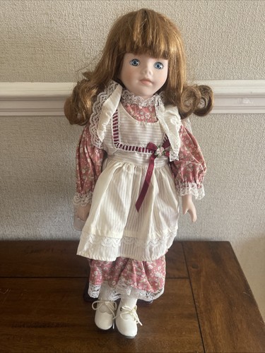 Porcelain doll ginger - doll, ginger/