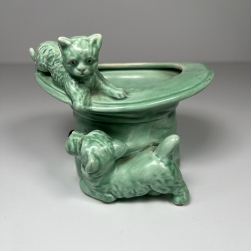 Vintage sylvac green cat - vintage,