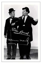 LAUREL & HARDY SIGNED AUTOGRAPH PHOTO PRINT 