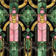 20x Green Pink Pastel Art Deco Peel and Stick Tiles Sticker Bathroom Kitchen