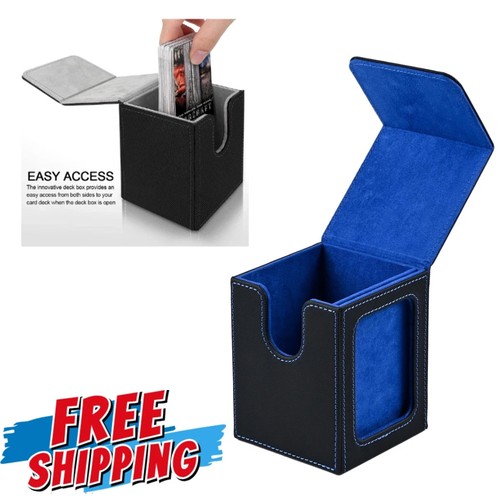 Leather card deck box - leather, magnetic