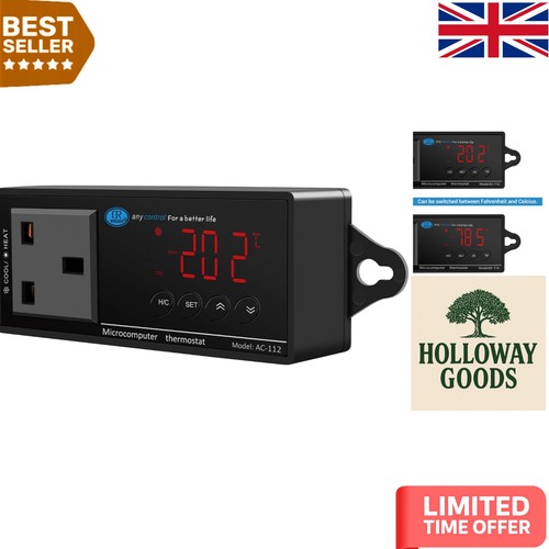 Lcd reptile thermostat with - lcd,