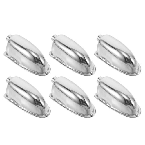 6pcs durable silver metal - silver,