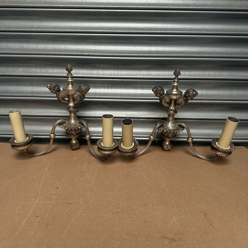 Silvered brass wall lights - brass?,