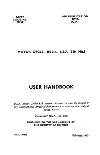 Bsa b40 mki - b40,