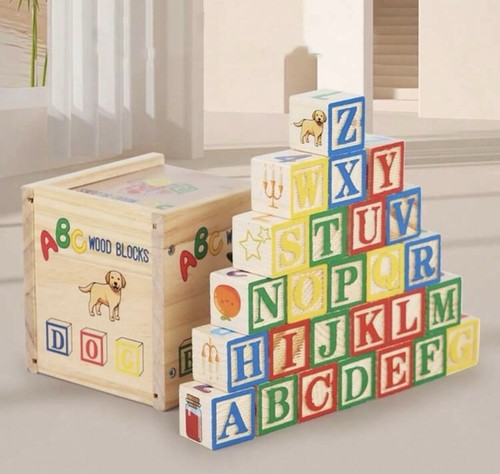 27pcs small wooden abc - small,