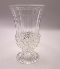 Vintage Cristal d'Arques Small Footed Clear Crystal Posy Glass Vase 12cm VGC