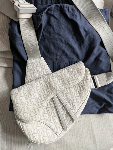 Christian dior canvas saddle - christian,