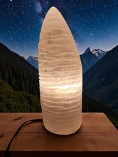 Selenite Ice Mountain Lamp: A