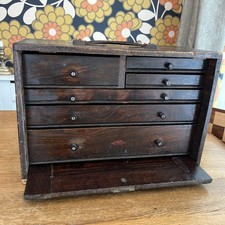 Vintage Neslein Engineers/Carpenters Toolbox Cabinet Tool Chest - 6 Drawers