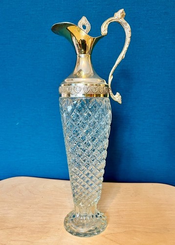 Vintage cut glass claret jug - vintage,