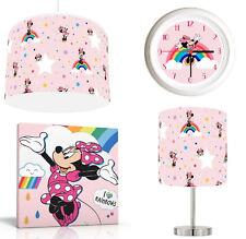 RAINBOW MINNIE MOUSE Lampshade , Lamp , Wall Art , Wall clock or Bundle Reusable