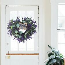 Wreath Flowers Lavender Heart Shape Farmhouse Garland Wall Pendant Front Door