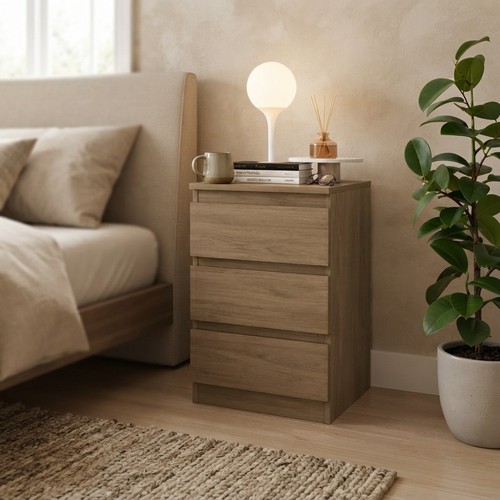 Drawer bedside table oak - 3,