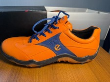 ECCO MEN'S CASUAL COOL HYDROMAX GOLF SHOES | SIZE UK 9 | ORANGE AND ROYAL BLUE
