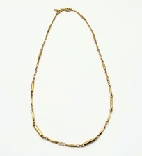 1998 Nikken Therapy Magnetic Multi Faceted Gold Toned Necklace 22”