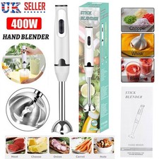 400W Hand Blender Electric Stick Blender Curry Puree Food Mixer Liquidiser NEW