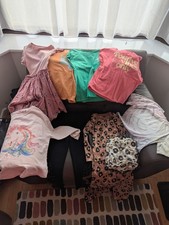 Girls Clothes Bundle - Mostly Next, Age 8: 4 T-shirts, 1 Dress, 1 Jumper, 3 PJs