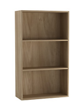 Wide 3 Shelf Tier Wooden Bookcase Cabinet Storage Shelving Display Shelves Unit