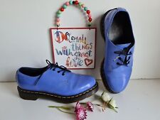 Dr Martens 1461 blue patent oxford leather 3 eye ankle shoes  UK 5 EU 38 US 7