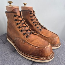 Red Wing 1907 Heritage UK 9 Copper Rough & Tough Moc Toe Boots  US 10 EU 43