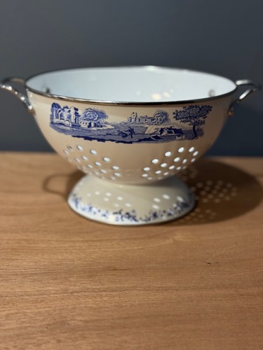 Vintage blue willow - blue, enamel