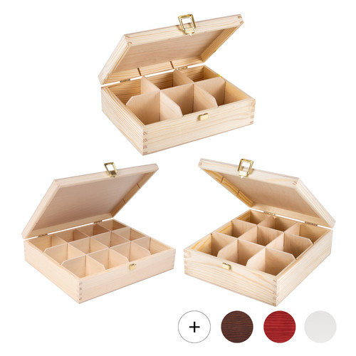 Wooden tea box storage 5 - box,