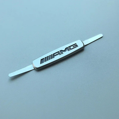 Ellipse long silver bar badge - silver,