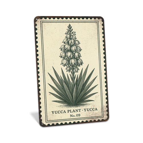 Yucca plant sign metal - sign,,