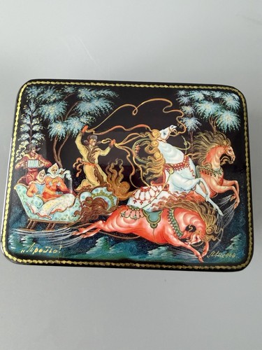 Russian lacquer box - russian, hand
