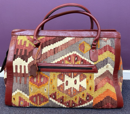 Vintage red leather kilm - leather,