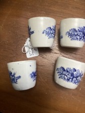 Vintage set of 4 blue and