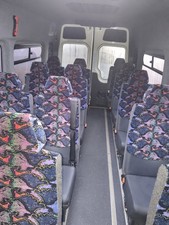Minibus Seats VW Crafter / Mercedes Sprinter on Unwin Rail inc fitted Seatbelts