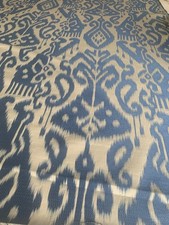 Manuel Canovas Anna Saphir Fabric Woven Ikat Designer Fabric