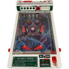 Atom Pinball Vintage 80's Pinball Machine Toy CS-981 Classic 1988 Light Sound