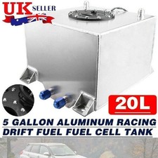 NEW 5 Gallon 20L Aluminum Fuel Cell Tank Racing Drift  With Cap  Outside UK