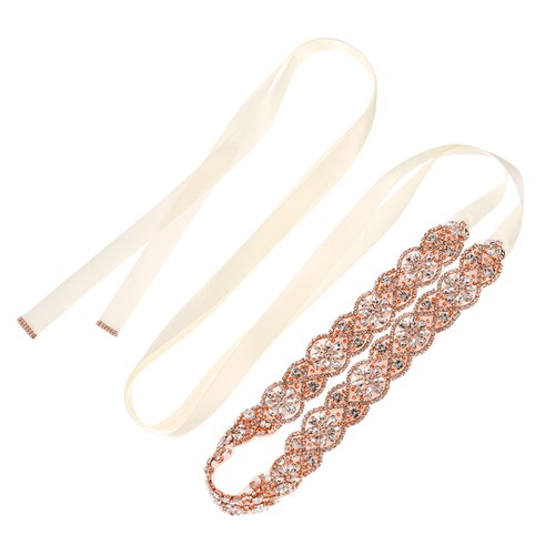 Rhinestone inlaid bridal belt - rhinestone,
