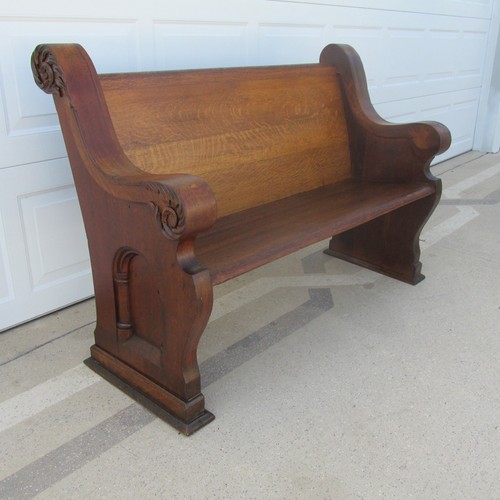 Antique church pew - pew/bench, oak