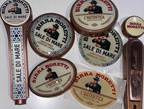 Birra moretti branding badges - moretti,
