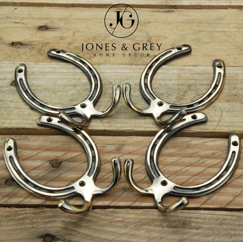 Antique solid brass horseshoe - solid,