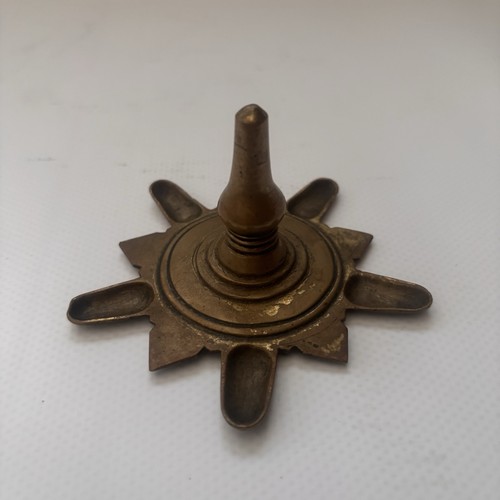 Small indian brass ritual oil - small,