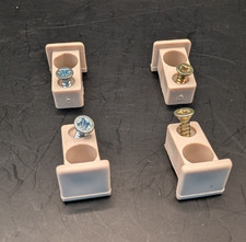 4 x Swish Visa Curtain End Stops Popper Tape Track Beige Caravan Motorhome SW900