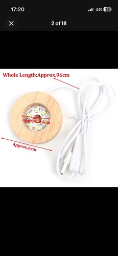 Wood light base rechargeable - light,