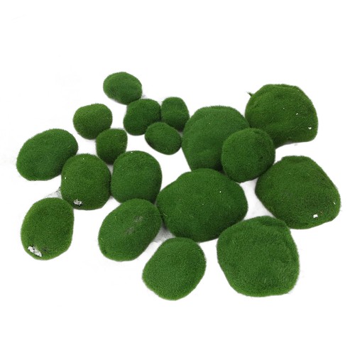Artificial moss rocks 18pcs - moss,