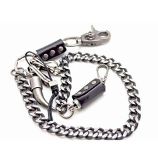 Men's Strong Leash Heavy Thorn Ring Metal Wallet Chains Biker Trucker Key Chain