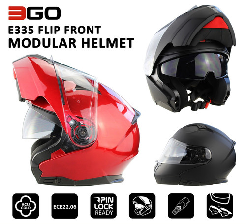 3go e335 flip - front, motorcycle